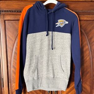 OKC  NWOT Navy and Gray Hoodie with Orange Accentts